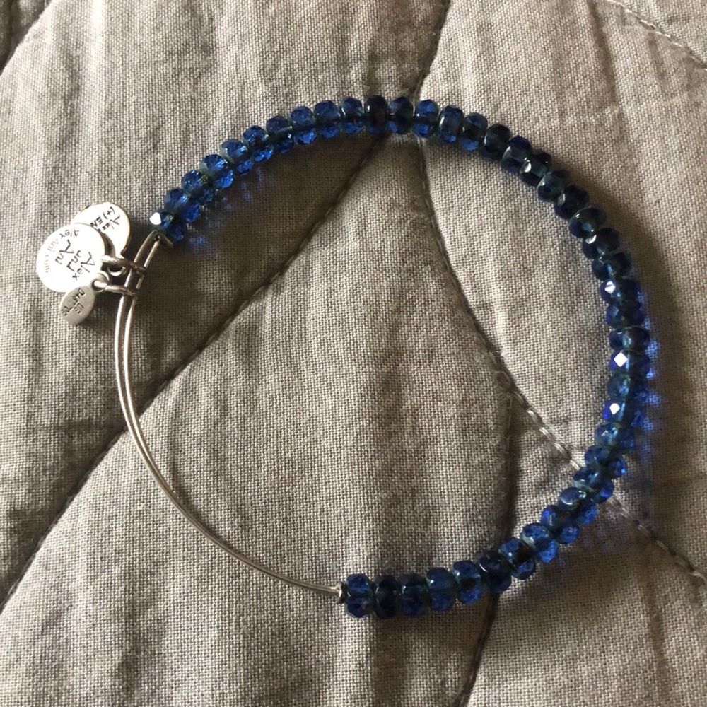 Alex and Ani blue beaded bangle